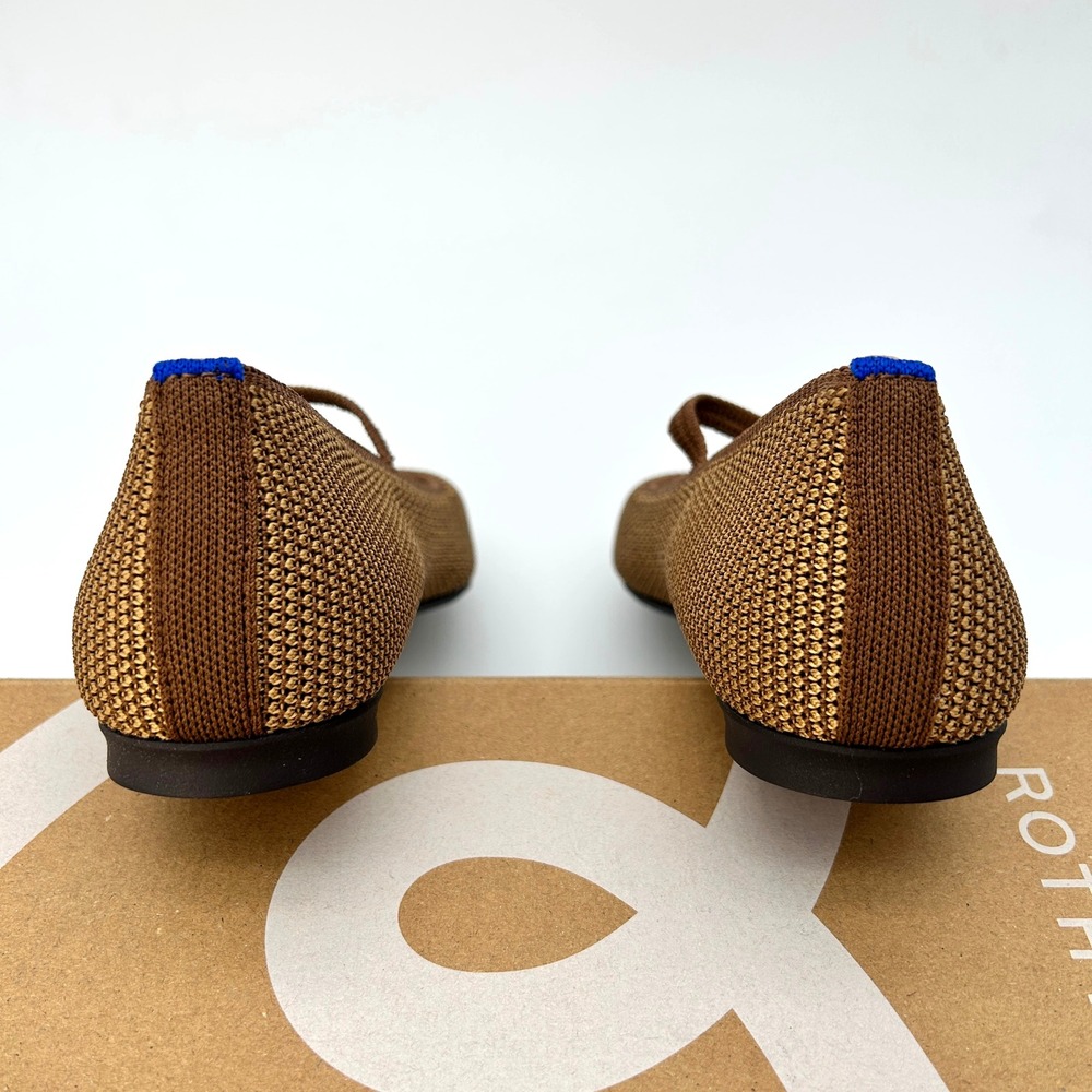 Rothy's The Max Square Mary Jane Womens Size 8 Brown Tan Sustainable Knit NEW - Picture 4 of 7